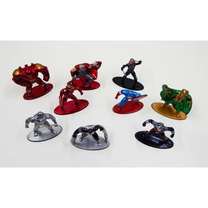 Jada Toys Marvel 9 Piece Lot Nano MetalFigs 2" Ironman Loki Thor HulkBuster